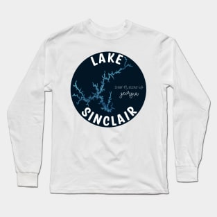 Lake Sinclair in Georgia Round Long Sleeve T-Shirt